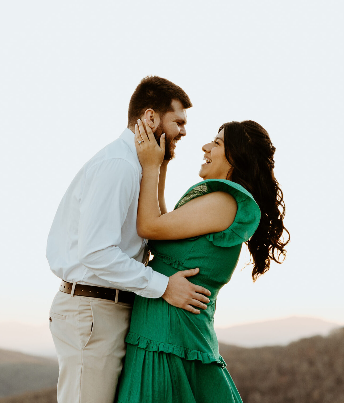 Engagement pictures at the Blue Ridge Parkway in Boone, North Carolina