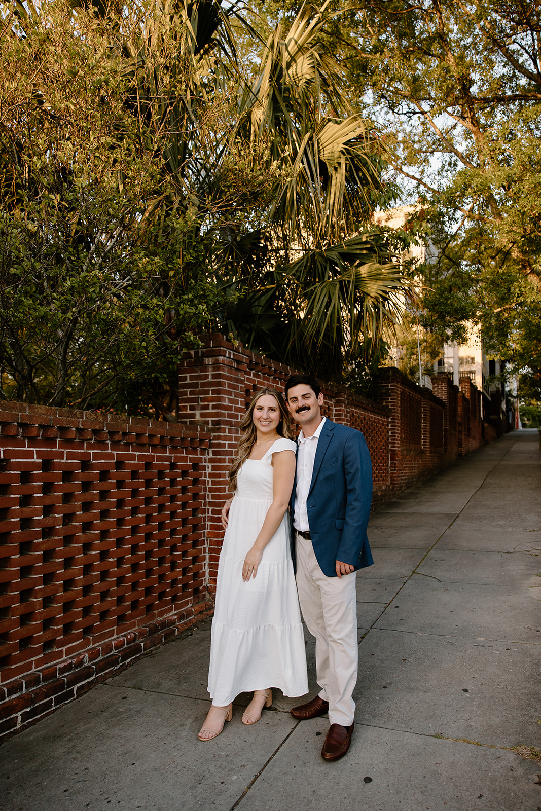 Engagement pictures in downtown Wilmington, North Carolina