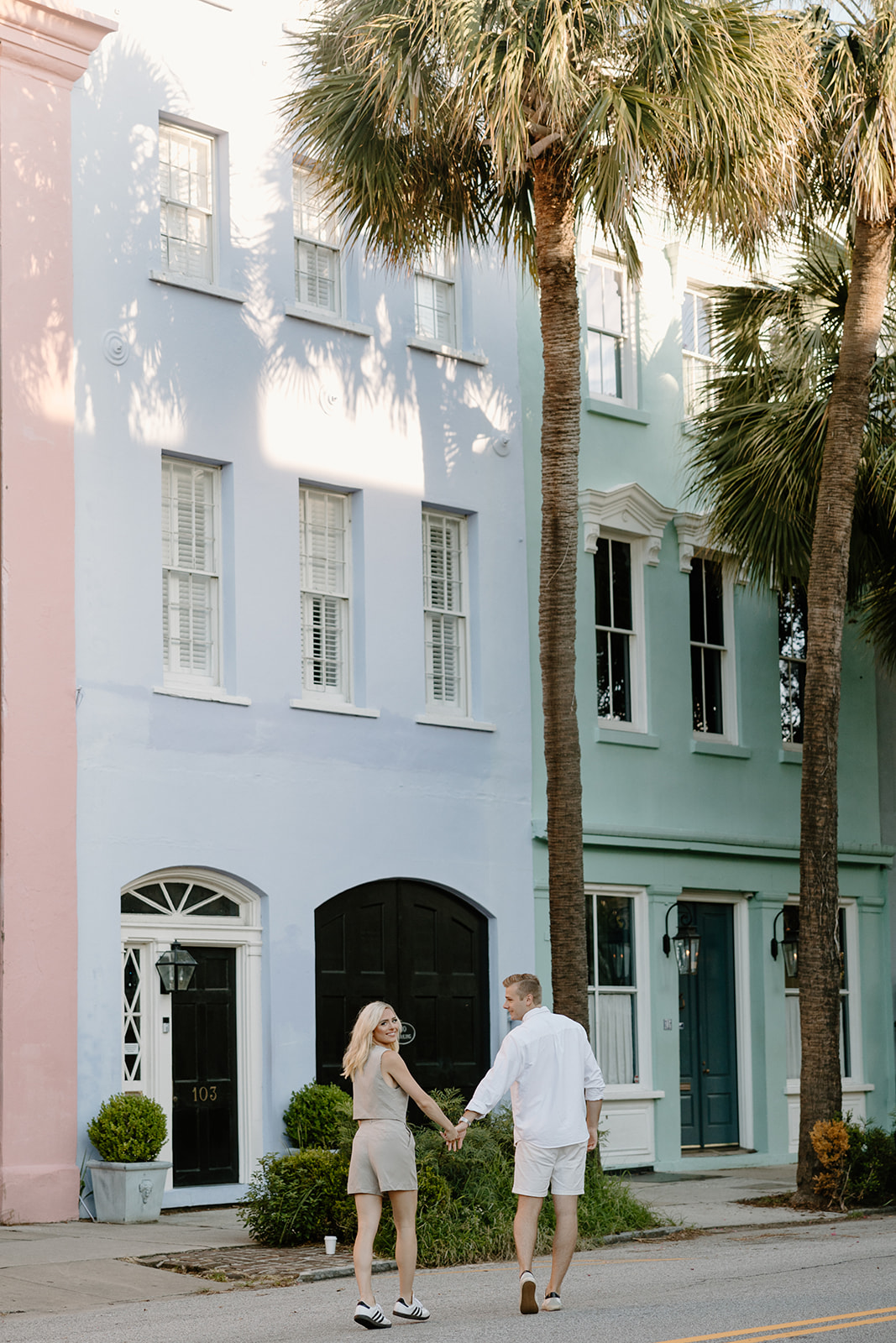 Rainbow row engagement pictures