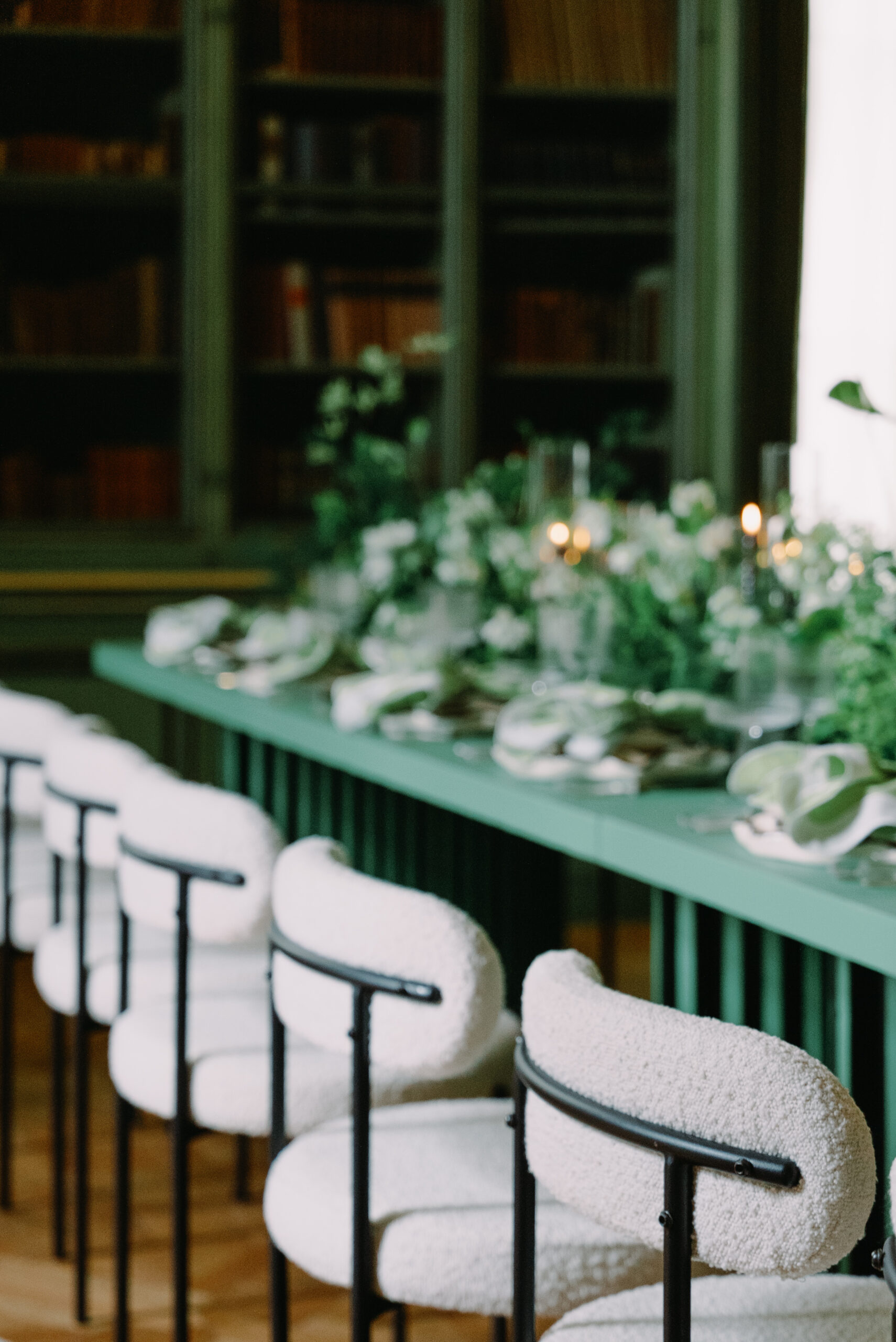 Elegant wedding reception setup in Washington, DC, featuring luxurious floral arrangements, candlelit tables, and a sophisticated venue ambiance.