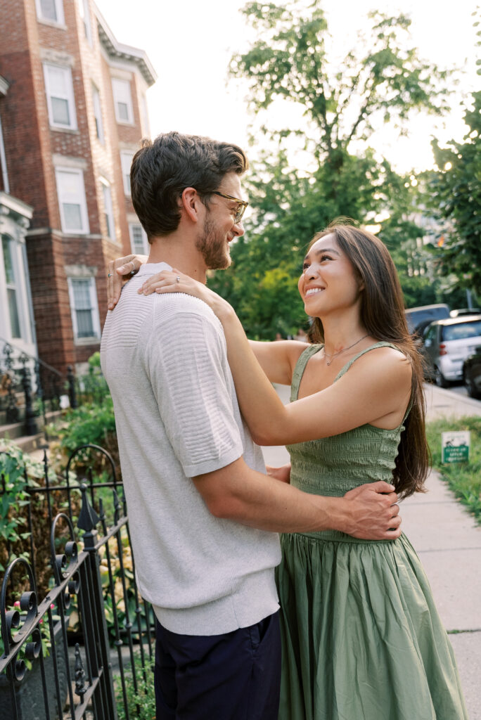 logan circle washington dc engagement session capture by dmv wedding photographer