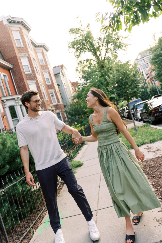 logan circle washington dc engagement session capture by washington dc wedding photographer