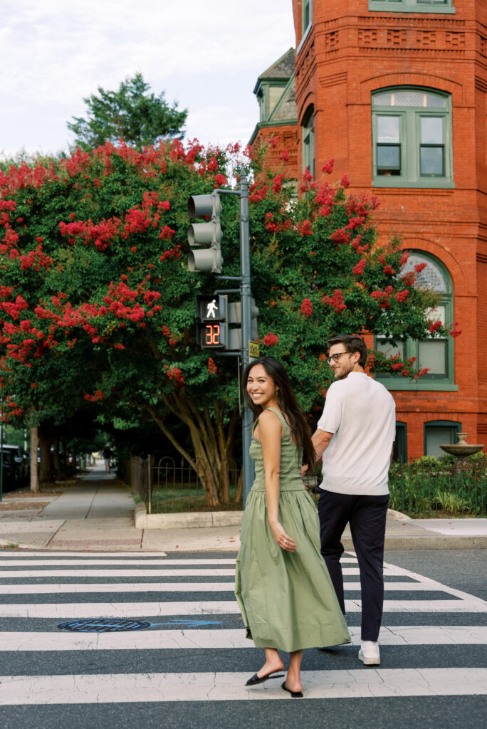 logan circle dc neighborhood engagement photos